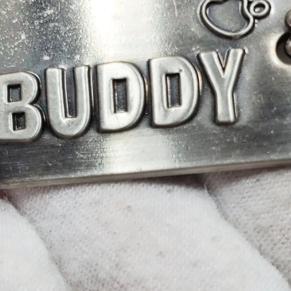 Disney 'Buddy' Paw Print Dog Tag Necklace